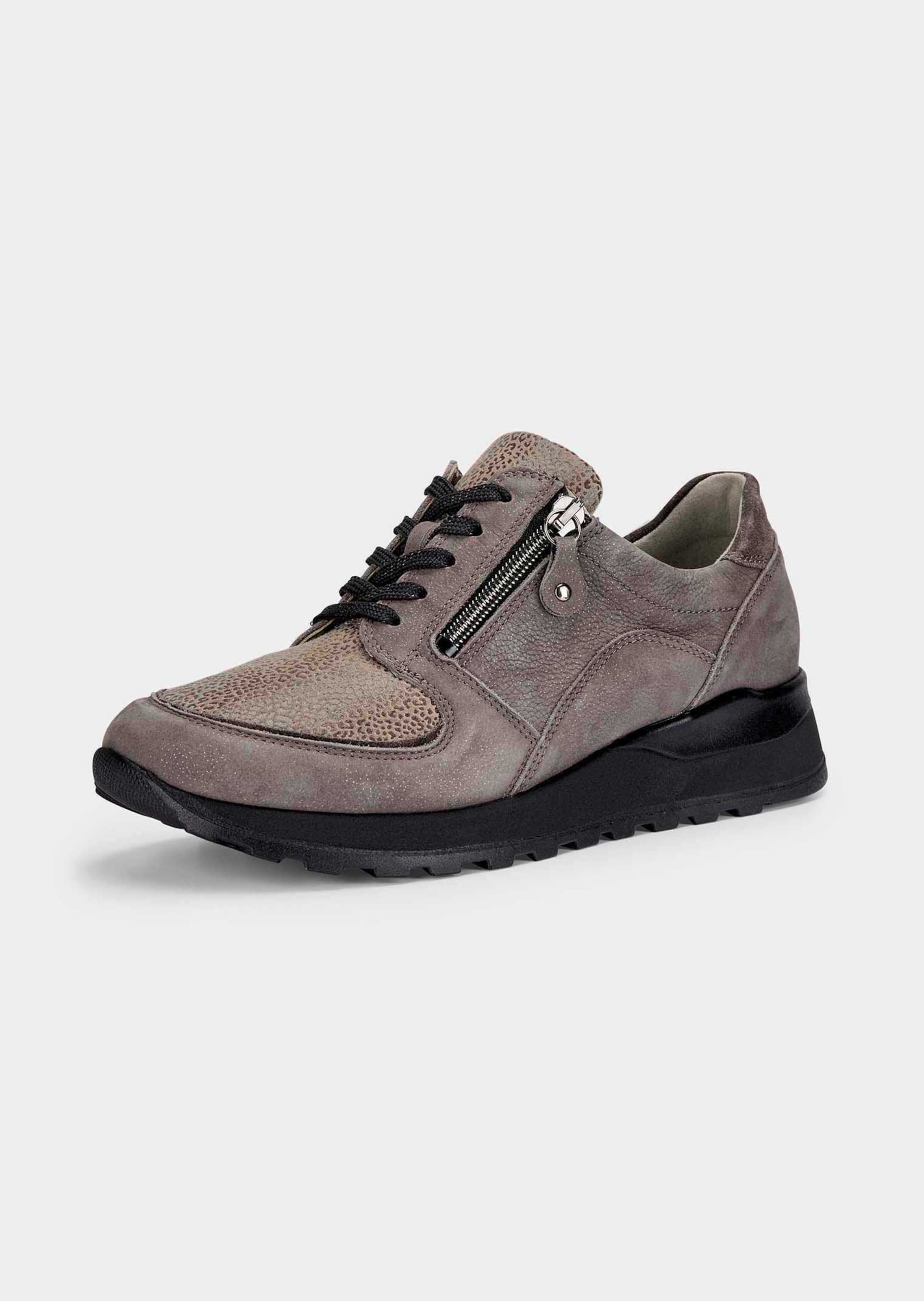 Hallux-Sneaker in Leder-Textil-Mix