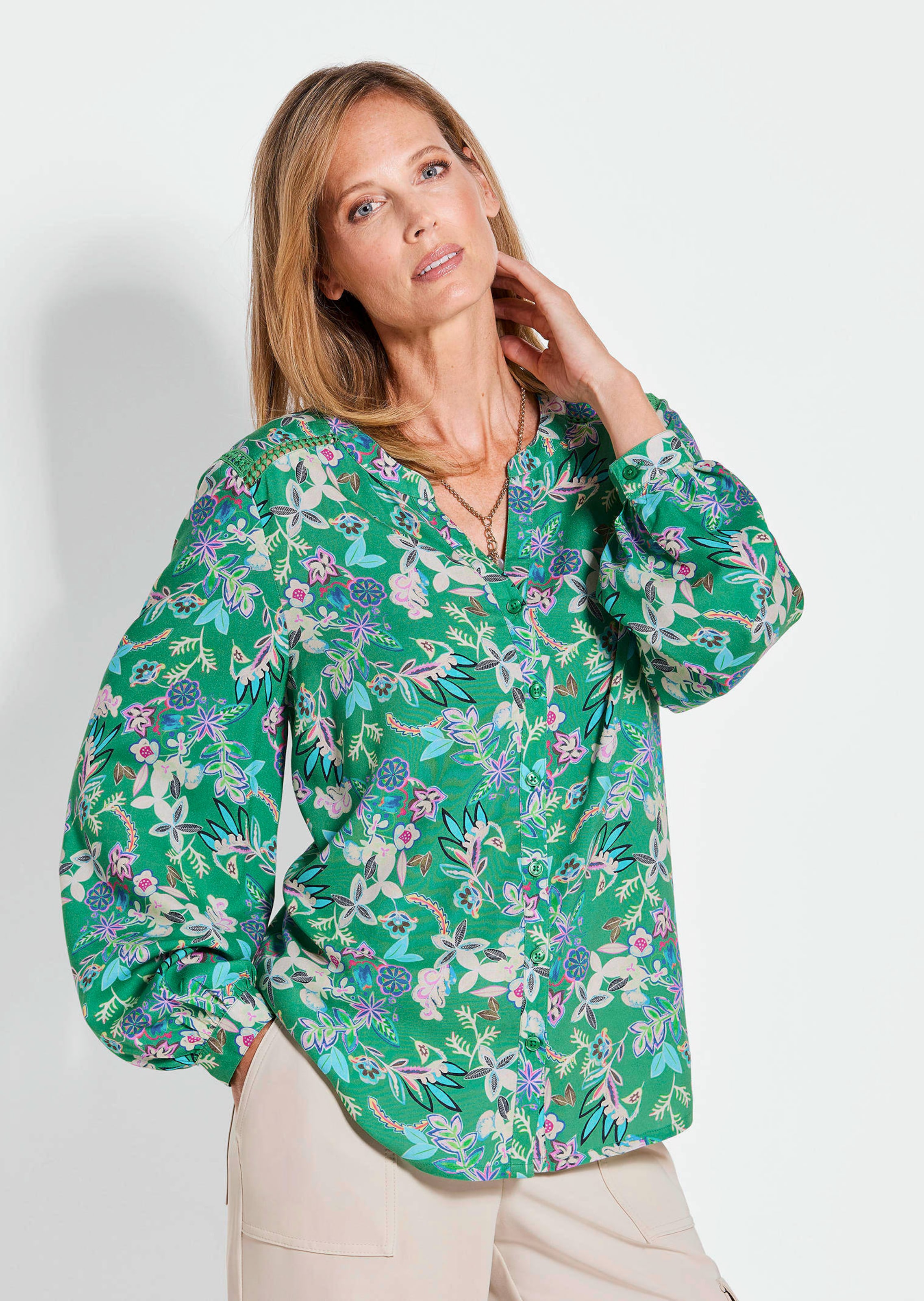 Blouse met wijde mouwen & paisleymotief