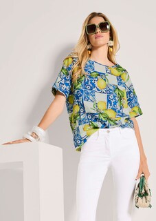 Bluse mit Zitronen-Print thumbnail 5