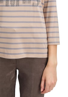 T-shirt à rayures avec imprimé scintillant thumbnail 5
