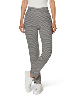 Straight pepita trousers with side button plackets thumbnail 2