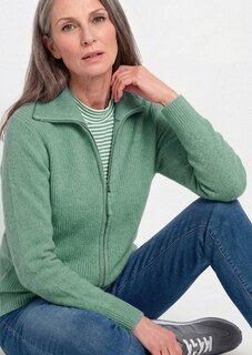 Strickjacke in Rippenstruktur mit Reissverschluss thumbnail 7