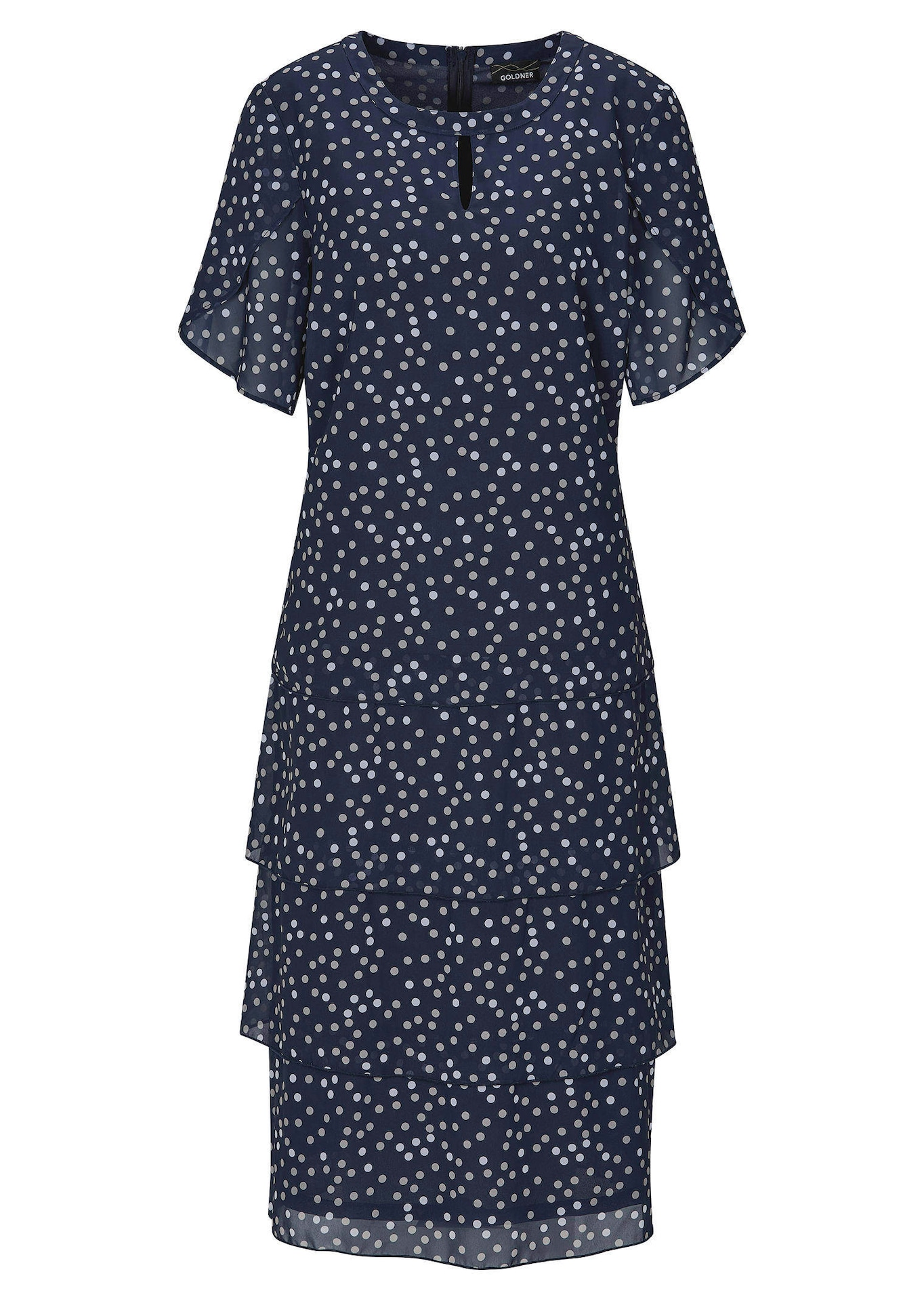 Stufenkleid mit Tupfen