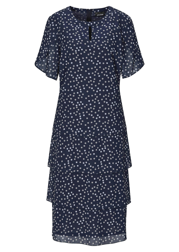 Stufenkleid mit Tupfen