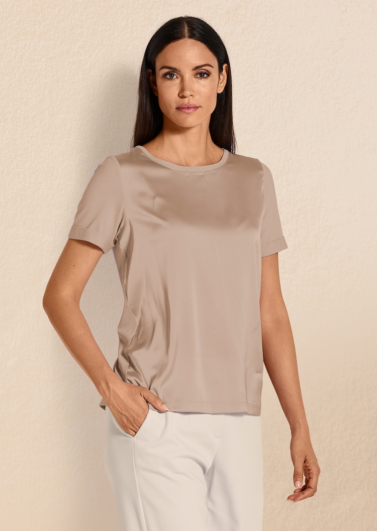 Blusen-Shirt mit kurzen Ärmeln