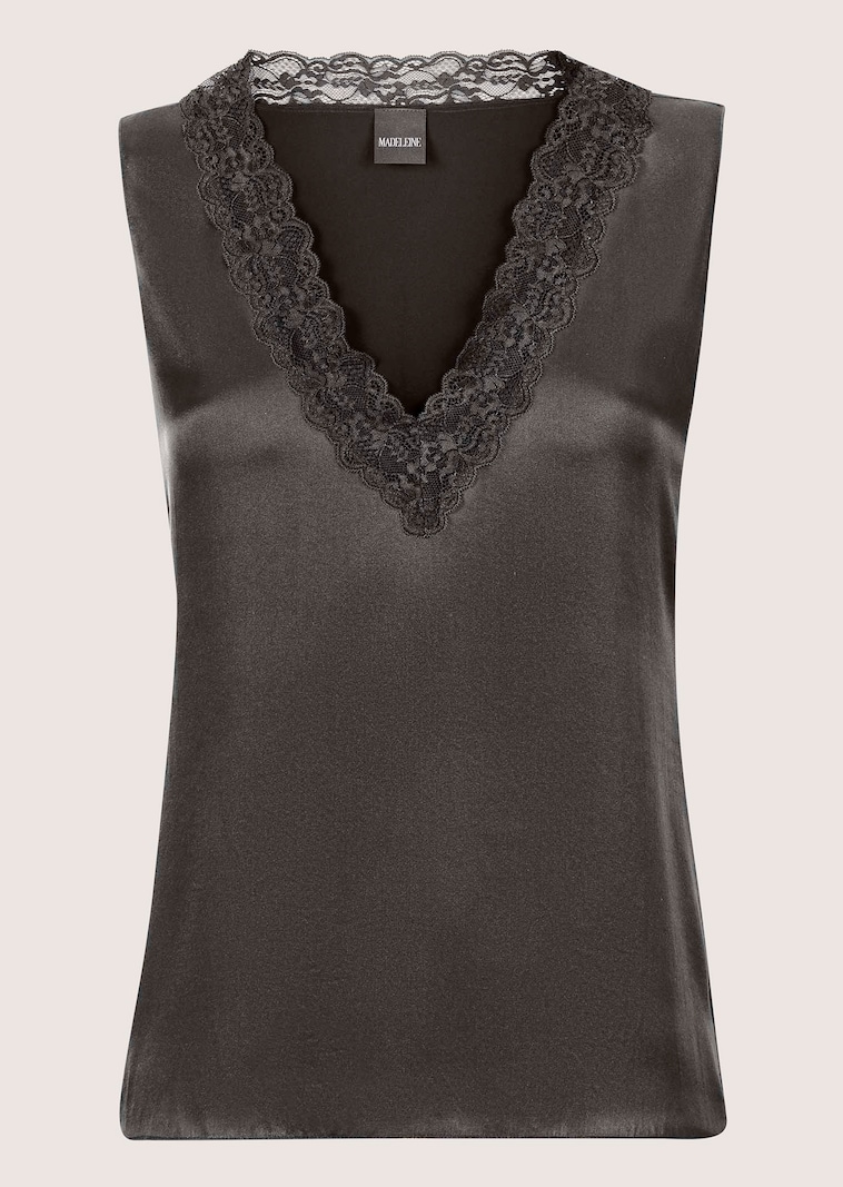 Stretch silk camisole top