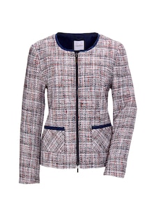 Edler Bouclé-Blazer mit Jeanspaspel thumbnail 4