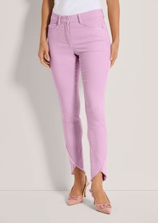 Schlanke Jeans mit Fransensaum thumbnail 2