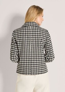 Korte blazer met pied-de-poule-motief thumbnail 4
