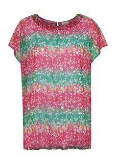 Blusenshirt mit fein bedrucktem Chiffon thumbnail 2