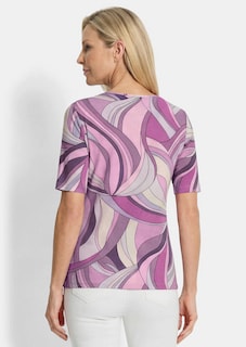 T-shirt en viscose avec un raffiné imprimé all-over thumbnail 3