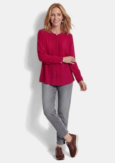 Bluse mit Rüschenkante und Biesen thumbnail 2