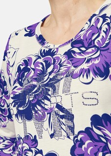 Shirt mit Blütenprint und 3/4-Ärmel thumbnail 6