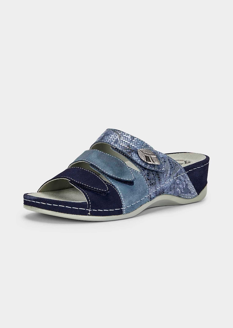 Sandalen van leer met memory voetbed