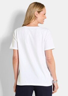 Maritimes Jersey-Shirt mit Glanzdetails thumbnail 3