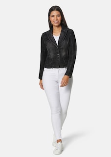 Denim blazer with washed effects thumbnail 3