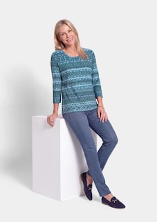 T-shirt en viscose à imprimé ethnique thumbnail 4