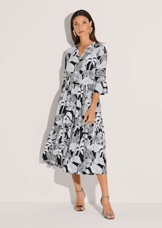 Kleid mit sommerlichem Print in leichter Viskosequalität thumbnail 2