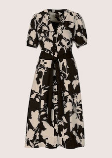 Midikleid mit floralem Print und Bindegürtel thumbnail 7