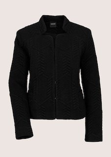 Kurzer Jersey-Blazer mit Zopfmuster thumbnail 7
