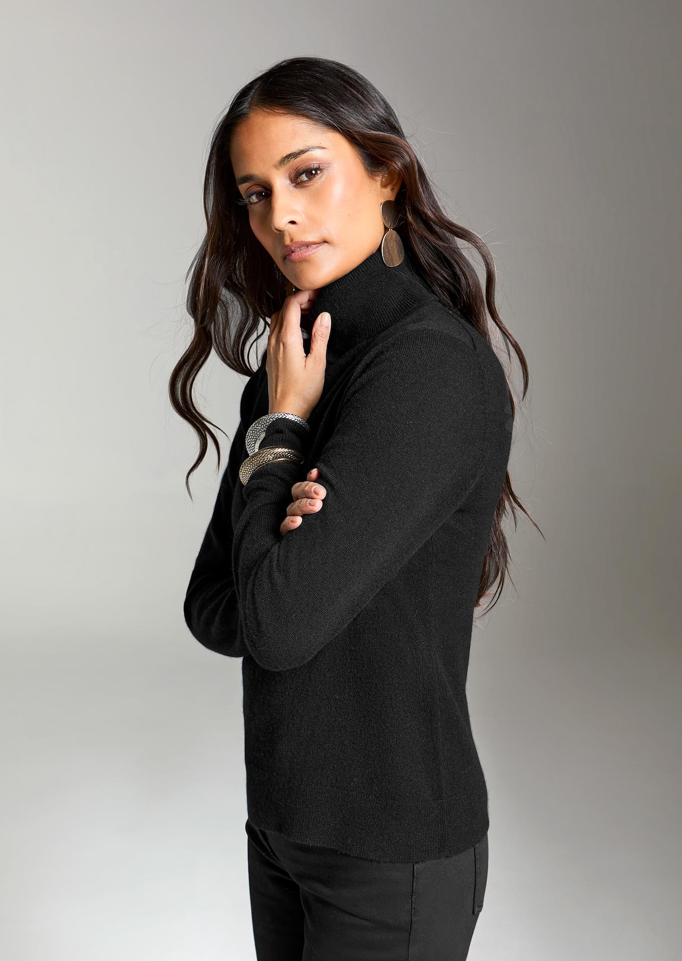 Kaschmirpullover mit Rollkragen