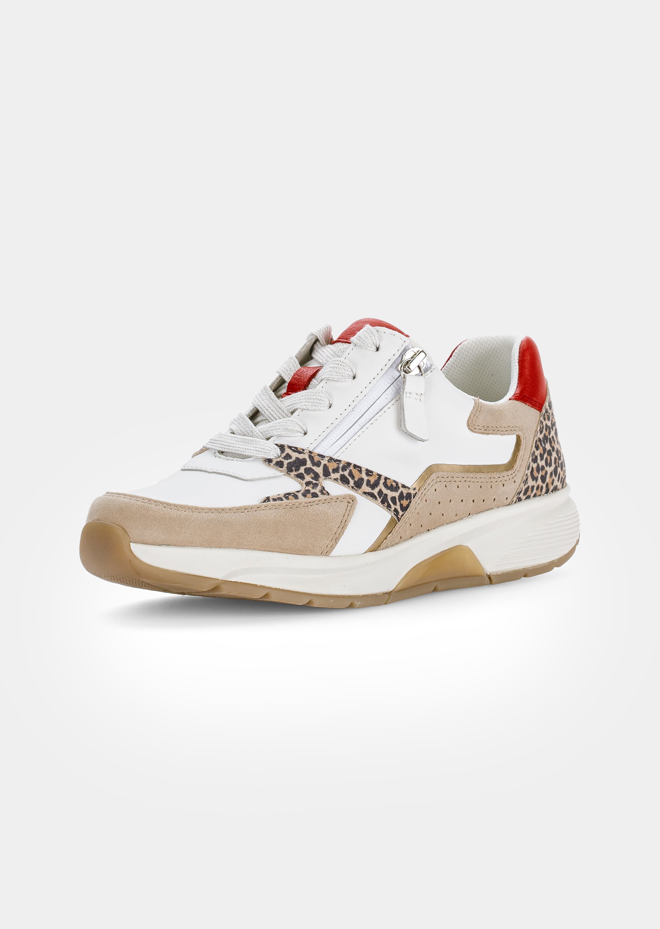 Leder-Sneaker mit Reißverschluss
