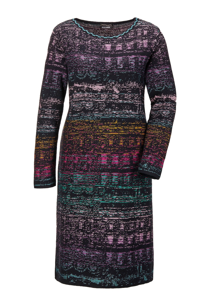 Robe en tricot avec motif jacquard