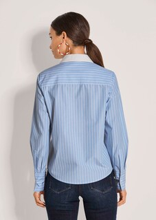 Striped shirt with a contrasting collar thumbnail 4