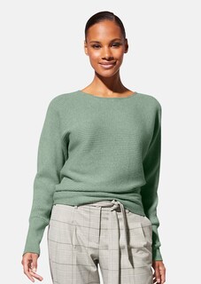 Round neck jumper with batwing sleeves thumbnail 2