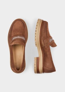 Wildleder-Slipper mit Ziersteinen thumbnail 2