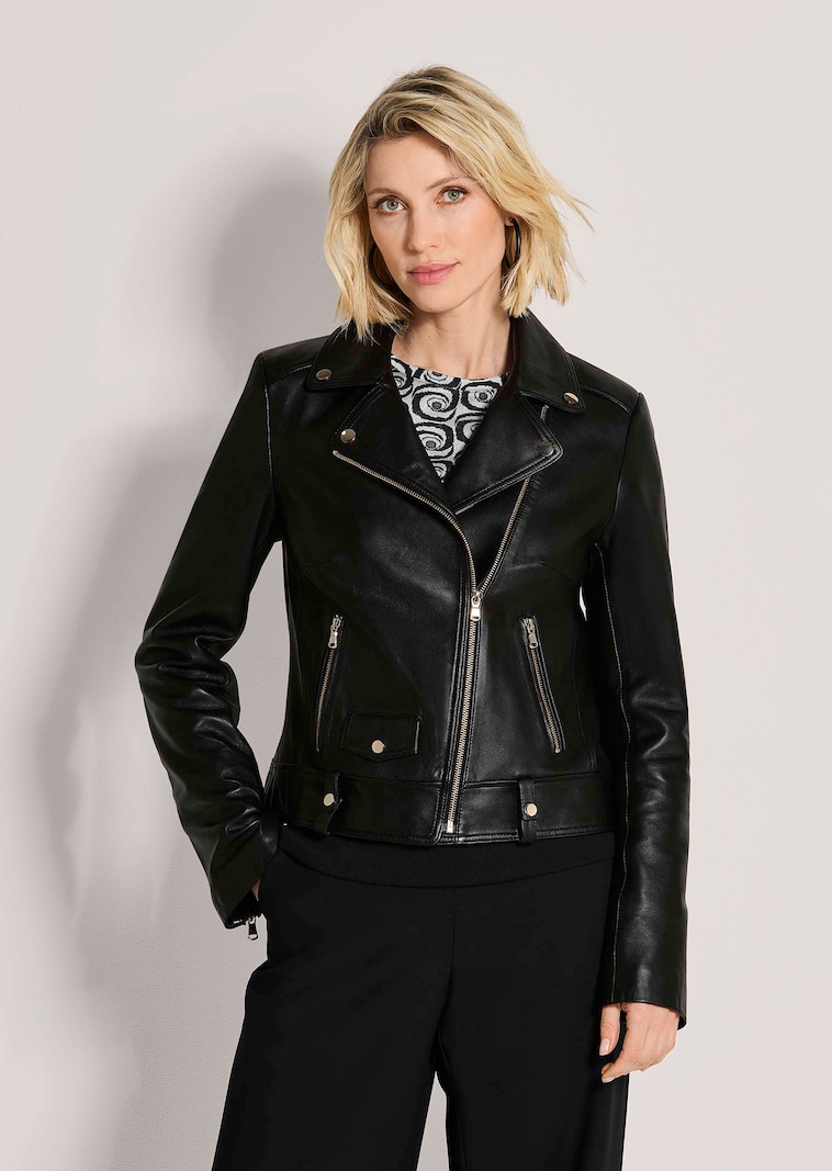 Biker-Jacke aus Lammnappaleder