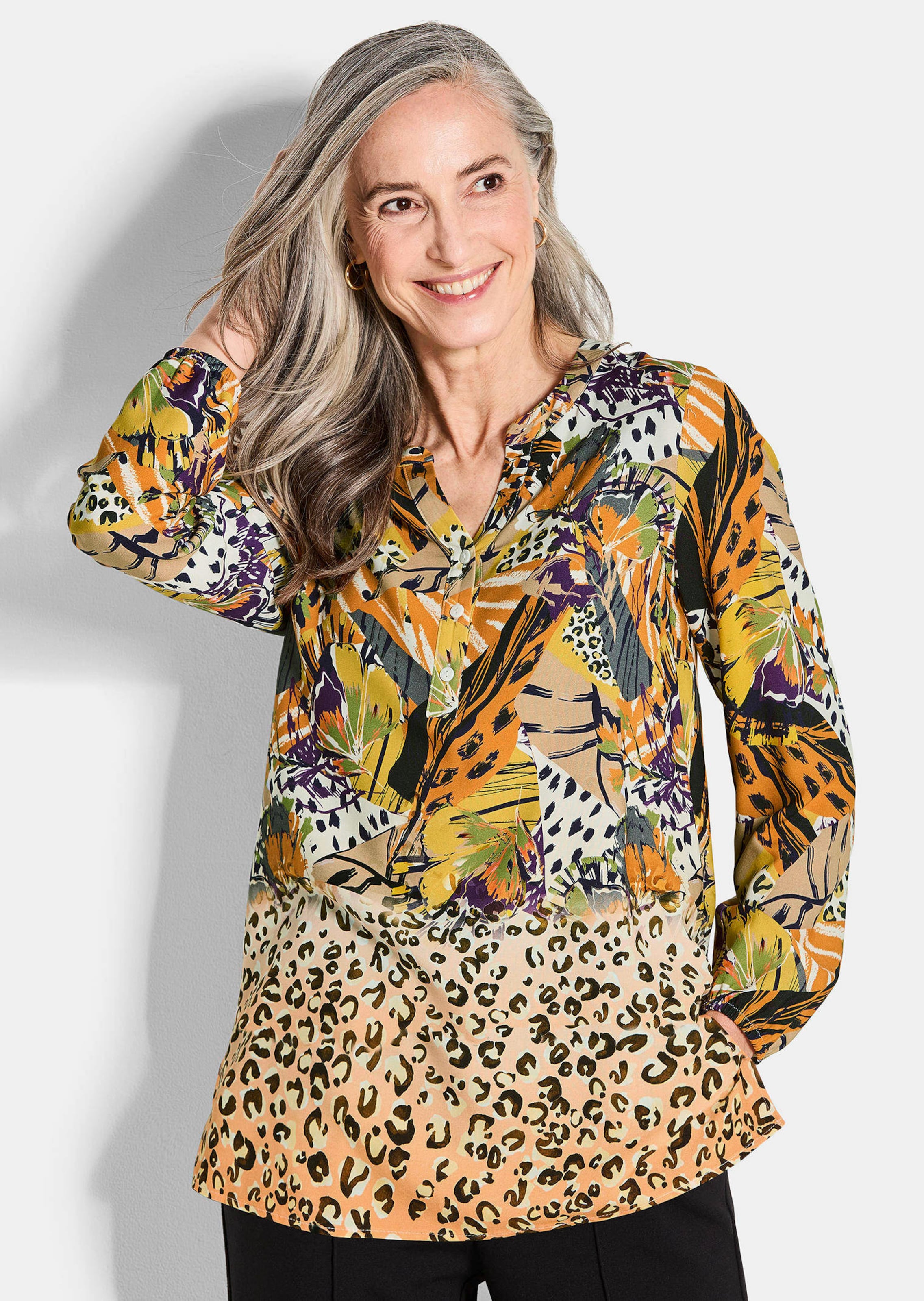 Blouse met animal-print