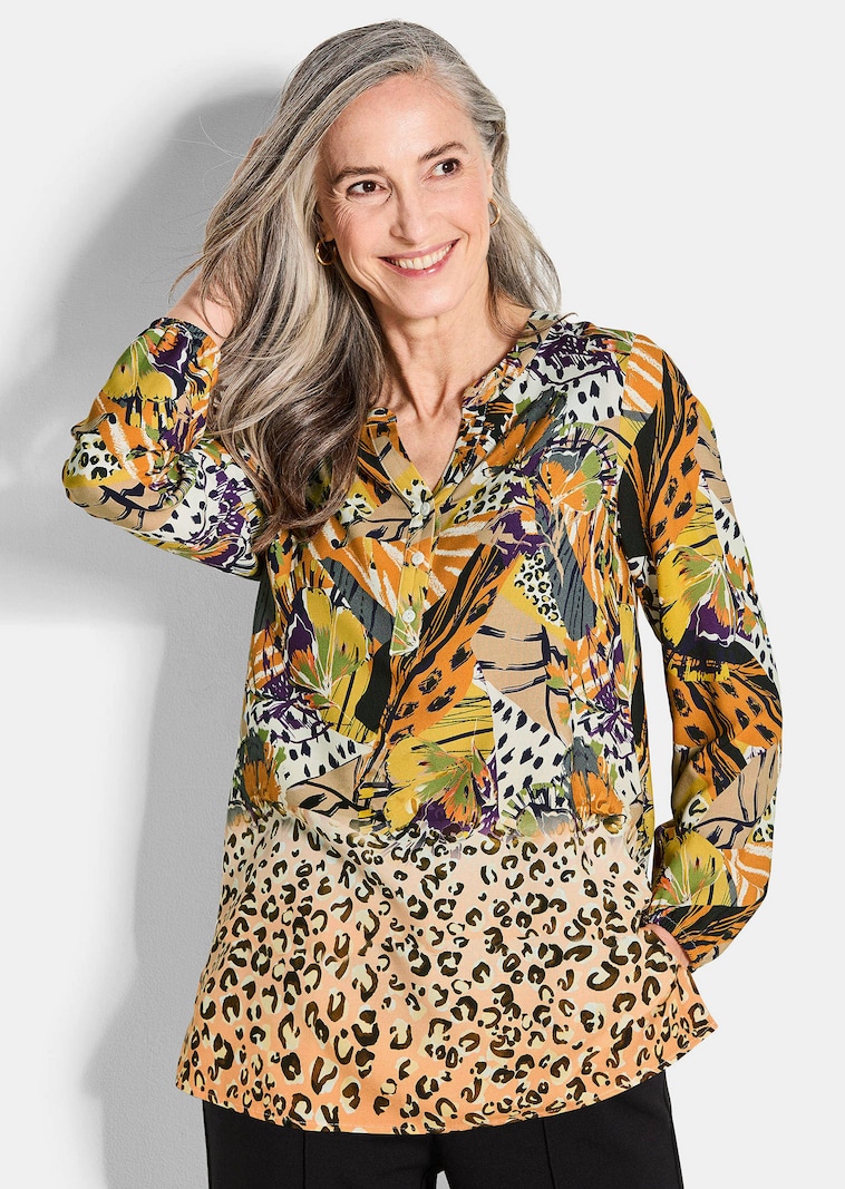 Bluse mit Animal Print