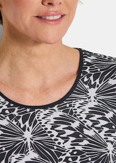 Jersey-Shirt mit Schwarz-Weiß-Print thumbnail 5