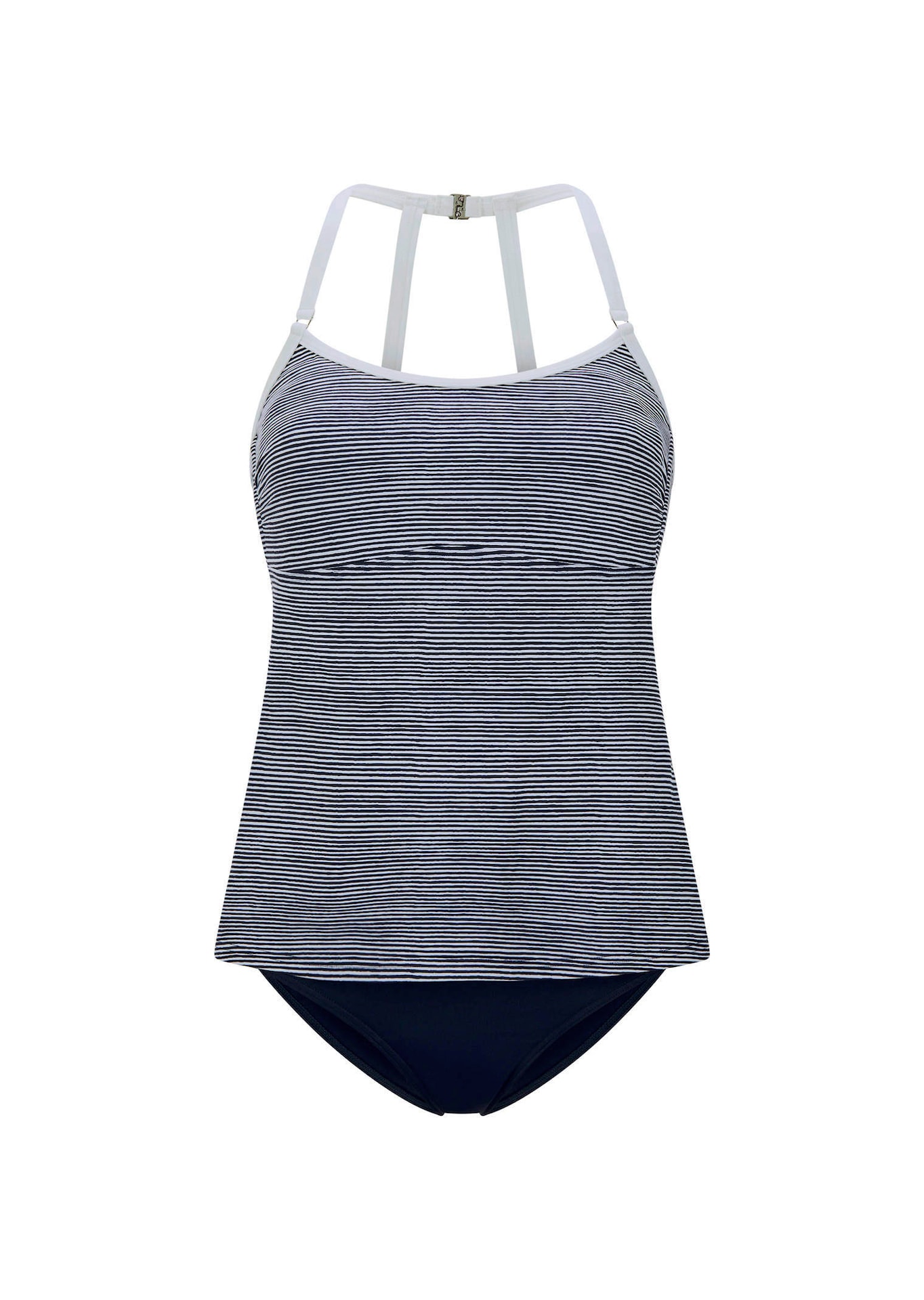 Gestreifter Tankini im Marine-Look