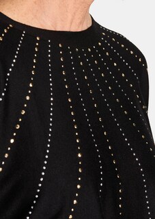 T-shirt élégant orné de strass en métal thumbnail 4