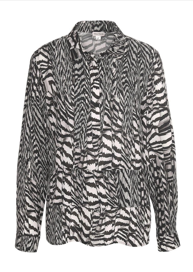 Viskose-Bluse mit Animal Print
