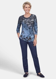 Langarmshirt mit bunten Glitzersteinen thumbnail 2