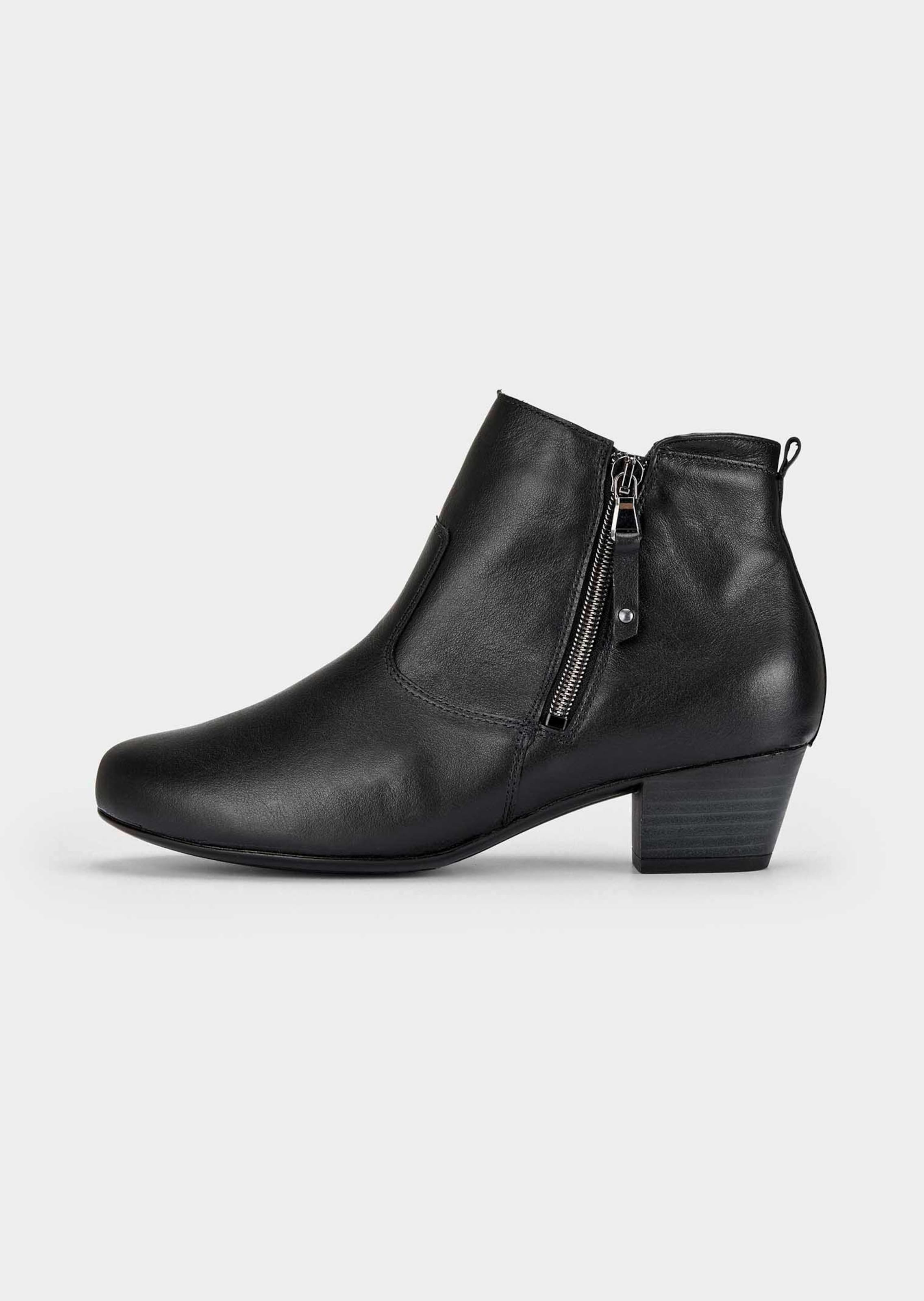 Stiefeletten aus Nappaleder mit Reißverschluss