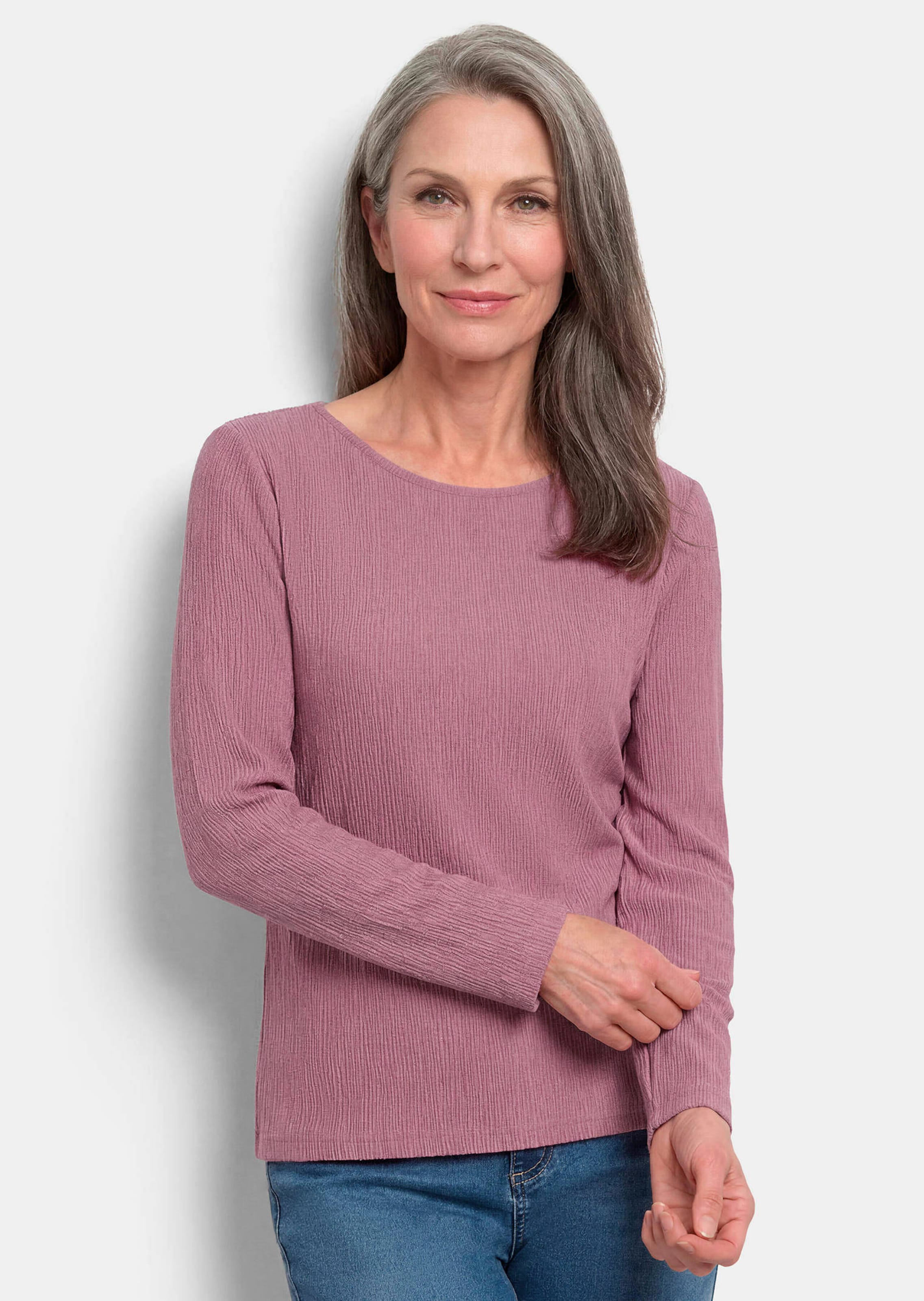 T-shirt en jersey élégant, façon crêpe