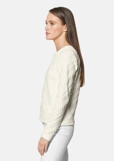 Sweatshirt in elegant jersey with diagonal texture thumbnail 5