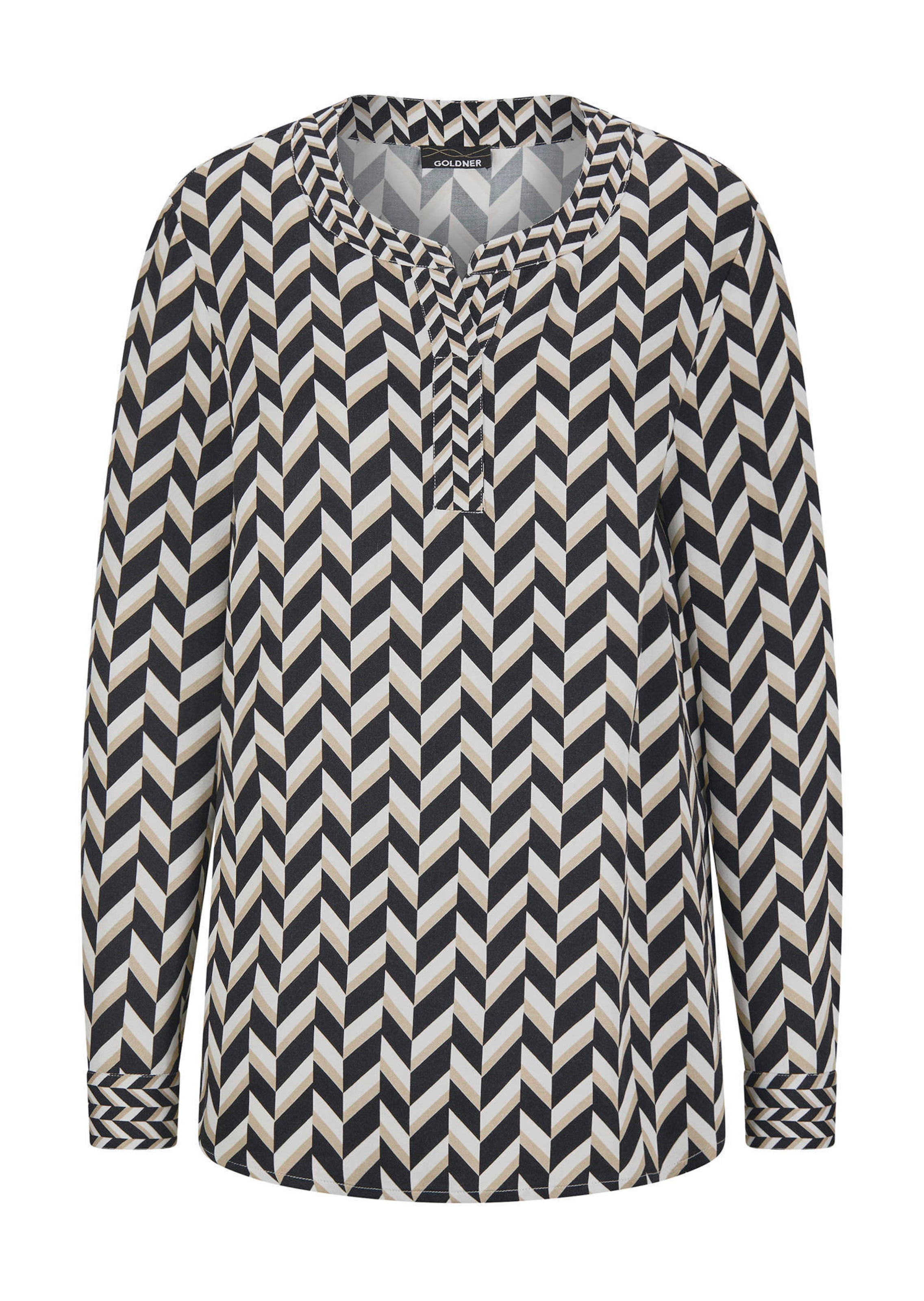 Gedessineerde blouse van viscose-satijn