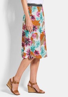 Jerseyrock mit Animal Print und Blumen thumbnail 4