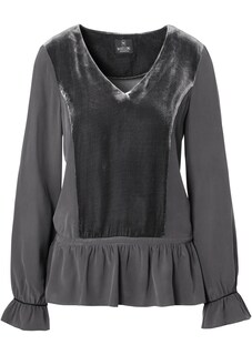 Schösschen-Bluse aus Samt und Seide thumbnail 2