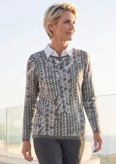 Pusero, jossa on kukonaskelkuvio ja kiiltävä efekti. thumbnail 7