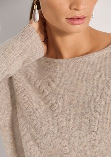 Pullover mit Kaschmir und Strukturstrick thumbnail 6
