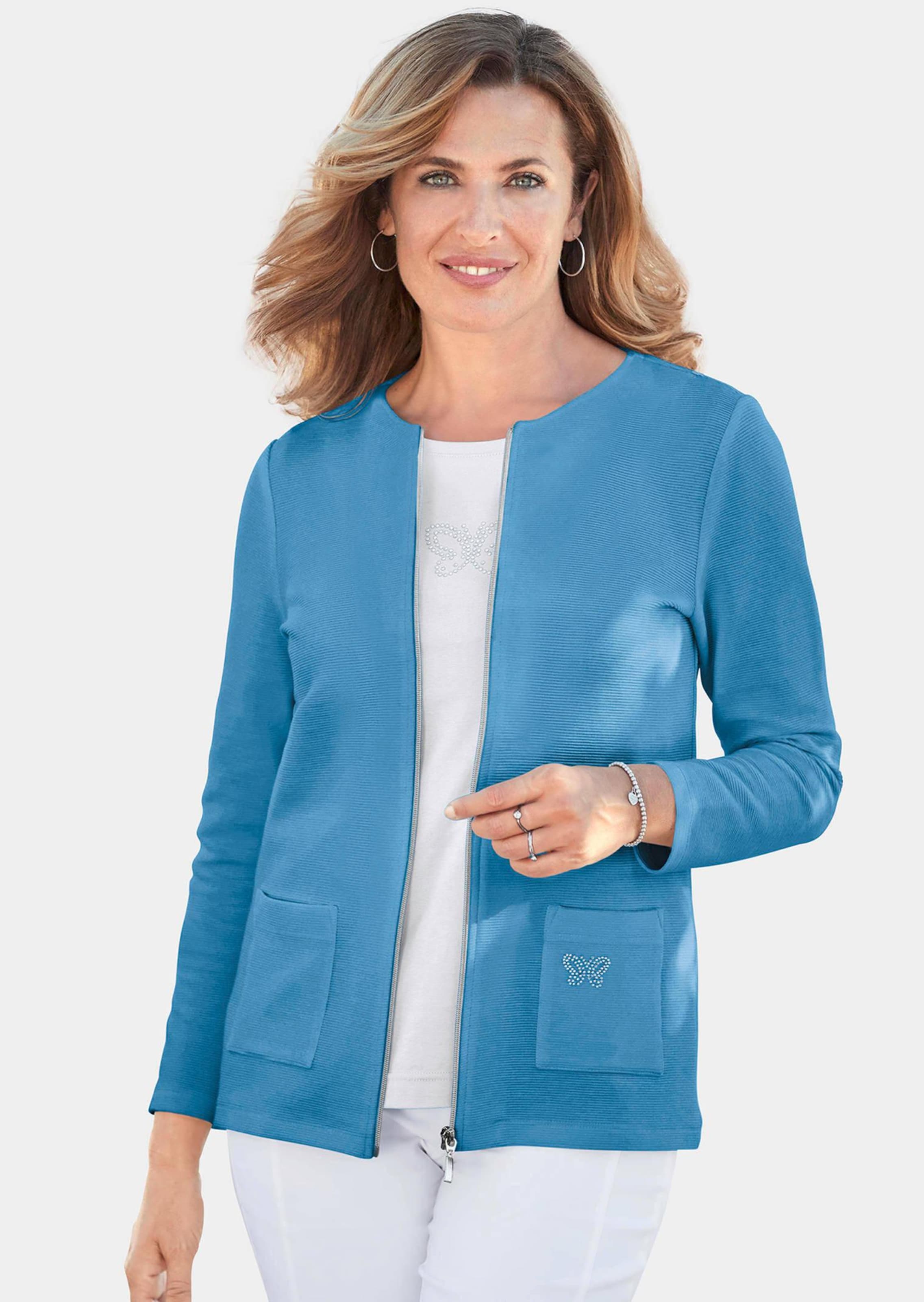 Comfortabel shirtjasje met ritssluiting
