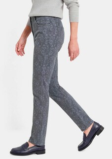 Pantalon LOUISA avec motif floral ton sur ton thumbnail 4