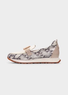 Slipper mit Snake-Print und Logo-Spange thumbnail 4