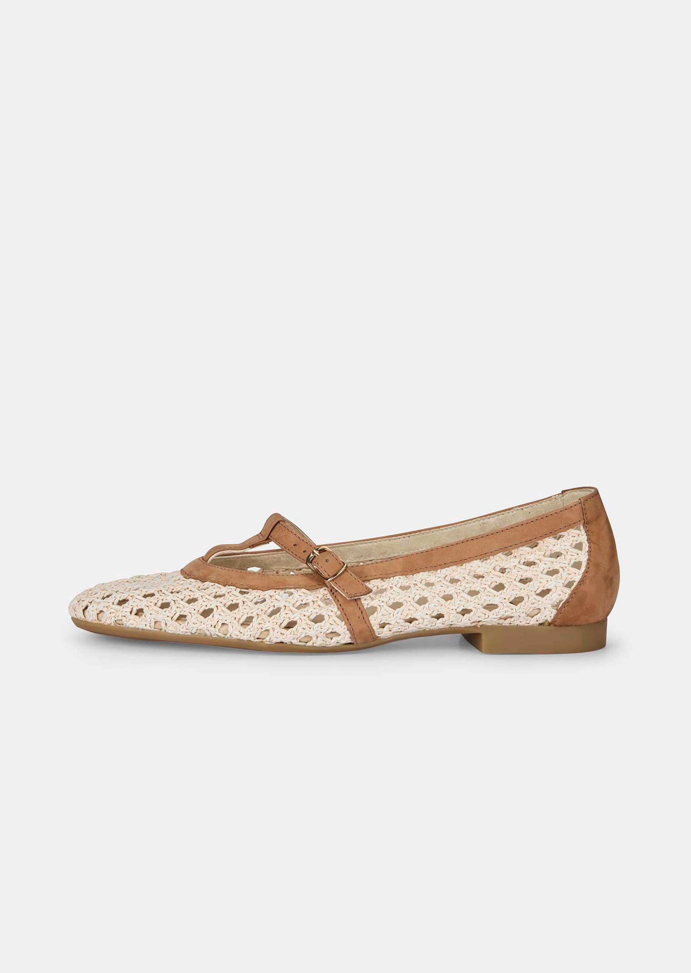 Geflochtene Ballerina mit Riemen